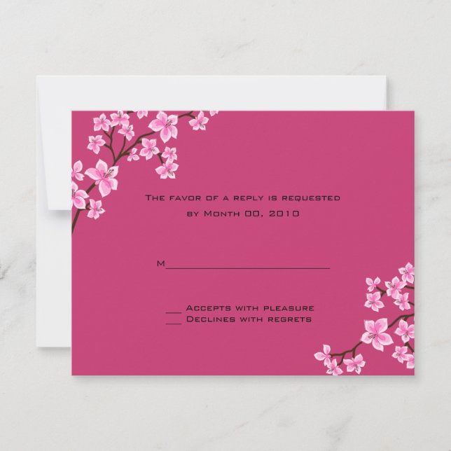 Cherry Blossom RSVP Cards (Front)
