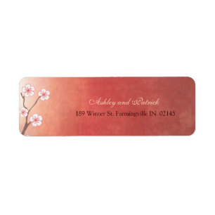Cherry Blossom Sakura Address Label Return Address Label