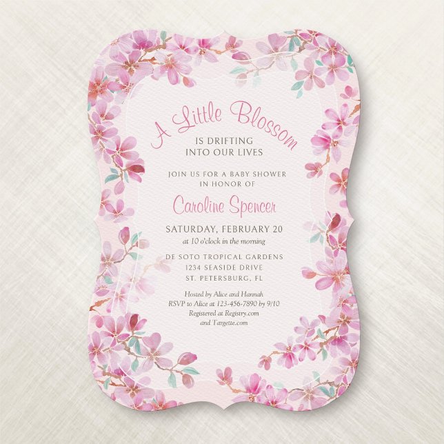 Cherry Blossom Sakura Baby Shower Invitation (Creator Uploaded)