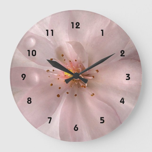 Cherry Blossom Sakura Flower Clock (Front)