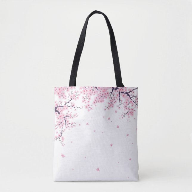 Cherry Blossom Sakura Japanese Art Tote Bag (Front)