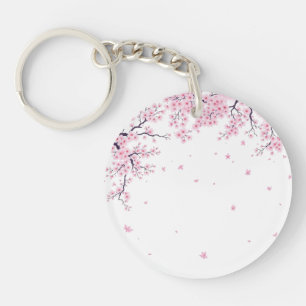 Cherry Blossom Sakura Japanese Art Tote  Key Ring