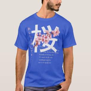 Cherry Blossom sakura Japanese kanji Aesthetic T-Shirt