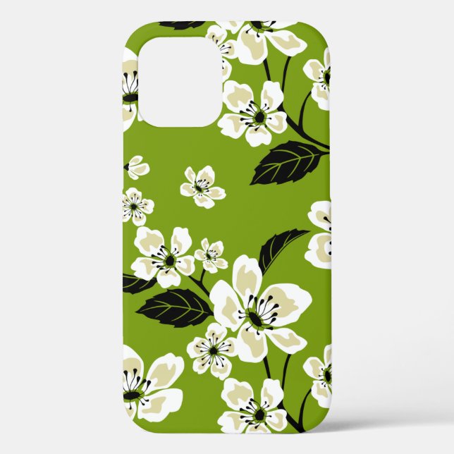 CHERRY BLOSSOM - SAKURA (MATCHA GREEN) Case-Mate iPhone CASE (Back)