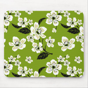 CHERRY BLOSSOM - SAKURA (MATCHA GREEN) MOUSE PAD