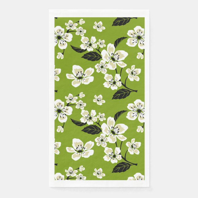 CHERRY BLOSSOM - SAKURA (MATCHA GREEN) NAPKIN (Front)