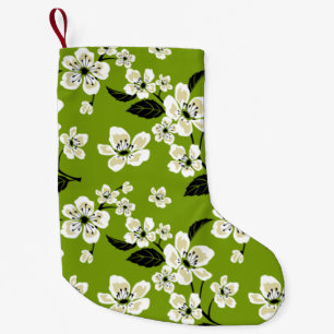 CHERRY BLOSSOM - SAKURA (MATCHA GREEN) SMALL CHRISTMAS STOCKING
