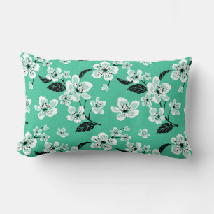 CHERRY BLOSSOM - SAKURA (MINT) LUMBAR CUSHION