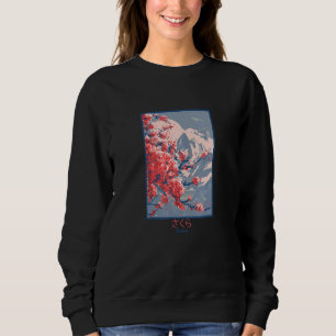 Cherry Blossom Sakura Mountains Sweatshirt