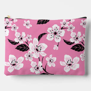 CHERRY BLOSSOM - SAKURA PATTERN IN LITE PINK ACCESSORY POUCH