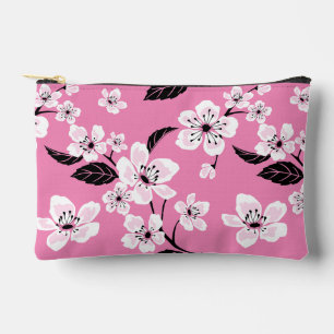 CHERRY BLOSSOM - SAKURA PATTERN IN LITE PINK ACCESSORY POUCH