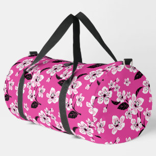 CHERRY BLOSSOM - SAKURA PATTERN IN PINK DUFFLE BAG