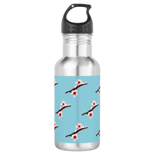 Cherry Blossom, Sakura, Pink Floral Pattern 532 Ml Water Bottle