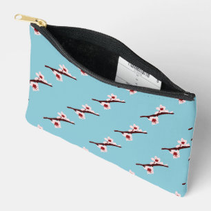 Cherry Blossom, Sakura, Pink Floral Pattern Accessory Pouch