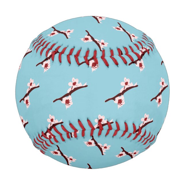 Cherry Blossom, Sakura, Pink Floral Pattern Baseball (Back)