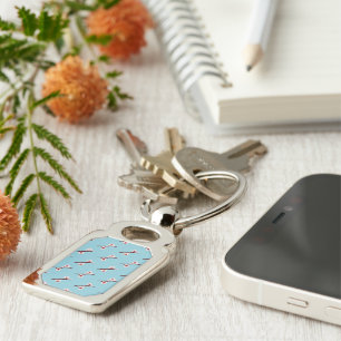 Cherry Blossom, Sakura, Pink Floral Pattern Key Ring