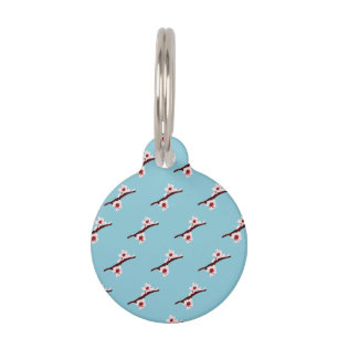 Cherry Blossom, Sakura, Pink Floral Pattern Pet Tag