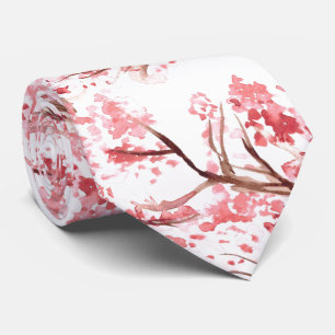 Cherry blossom Sakura Pink Floral Wedding Tie