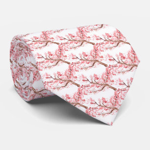 Cherry blossom Sakura Pink Floral Wedding Tie