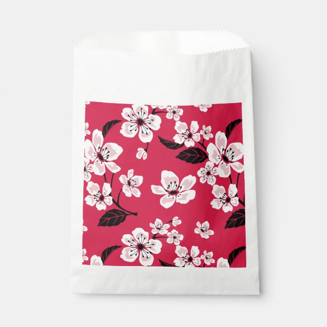 CHERRY BLOSSOM - SAKURA (RED) FAVOUR BAG (Front)