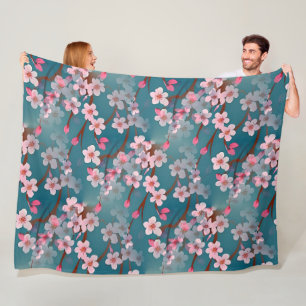 Cherry Blossom - Sakura seamless pattern 1 Fleece Blanket