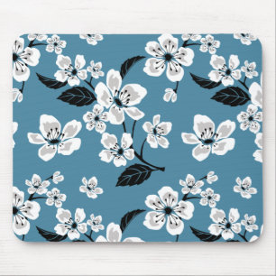 CHERRY BLOSSOM - SAKURA (SMOKY BLUE) MOUSE PAD