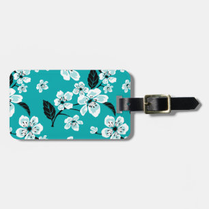 CHERRY BLOSSOM - SAKURA (TEAL) LUGGAGE TAG