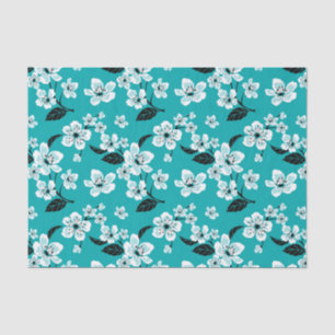 CHERRY BLOSSOM - SAKURA (TEAL) TISSUE PAPER