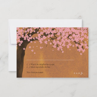 Cherry Blossom Sakura Watercolor (Sunset) RSVP