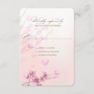 Cherry Blossom/Sakura Wedding RSVP Cards