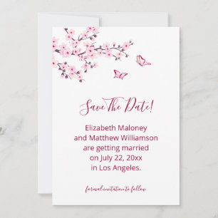 Cherry Blossom  Save The Date Card