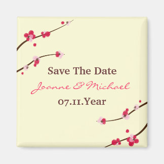 Cherry Blossom Save The Date Magnet