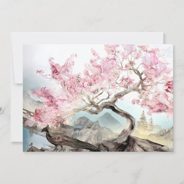Cherry Blossom Serenade Holiday Card (Front)