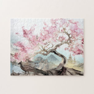 Cherry Blossom Serenade Jigsaw Puzzle