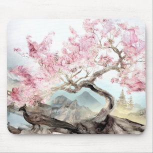 Cherry Blossom Serenade Mouse Pad