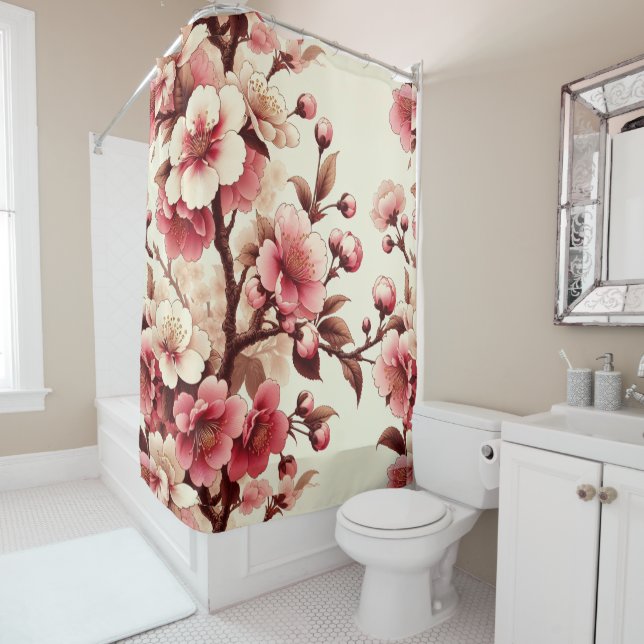 Cherry Blossom Shower Curtain (In Situ)