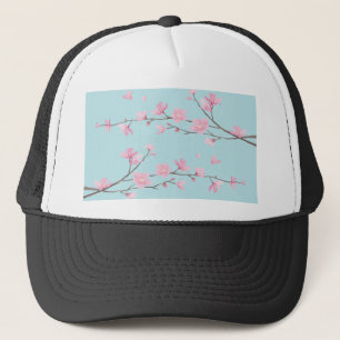 Cherry Blossom - Sky Blue Trucker Hat