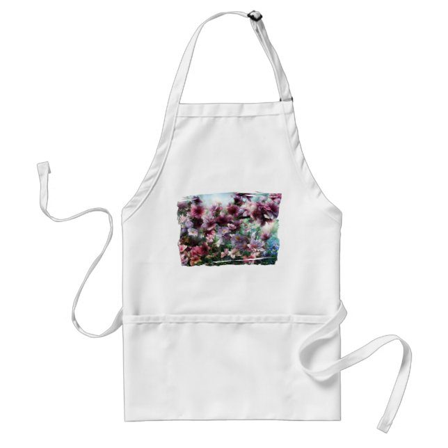 Cherry Blossom Splash Flowers Standard Apron (Front)