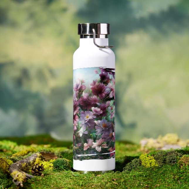 Cherry Blossom Splash Flowers Water Bottle (Outdoor)