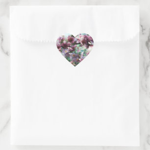 Cherry Blossom Splash Heart Sticker