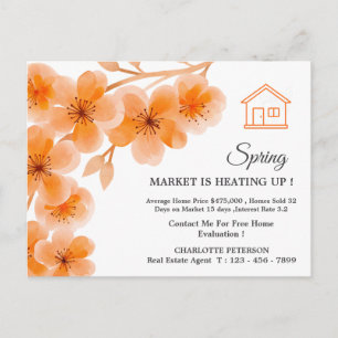 Cherry Blossom Spring Home Value Realtor Postcard