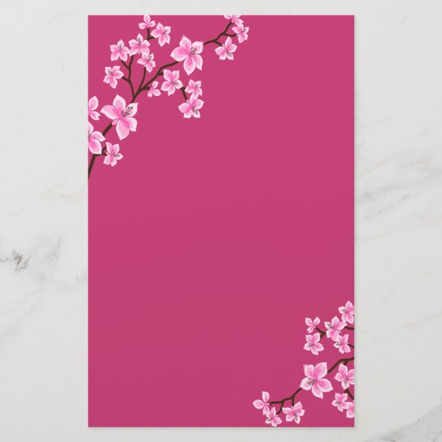 Cherry Blossom stationery (Front)