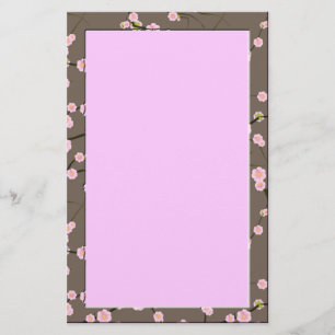 cherry blossom stationery