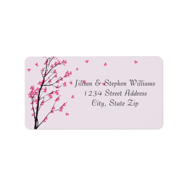 Cherry Blossom Stem - Address Labels (Front)