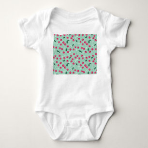 Cherry Blossom: Summer Festive Design Baby Bodysuit