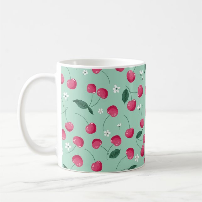 Cherry Blossom: Summer Festive Design Coffee Mug (Left)