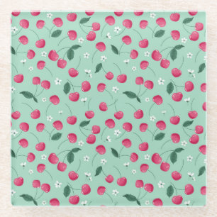 Cherry Blossom: Summer Festive Design Glass Coaster