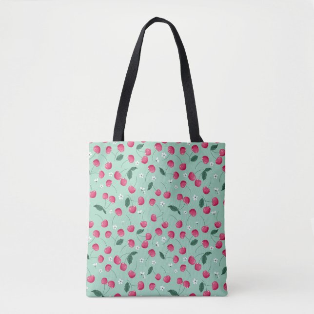 Cherry Blossom: Summer Festive Design Tote Bag (Front)