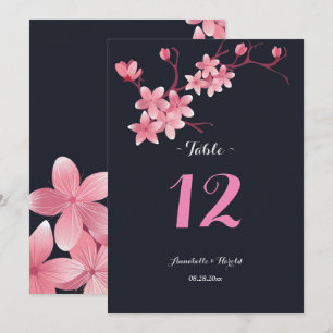 Cherry Blossom table wedding Invitation