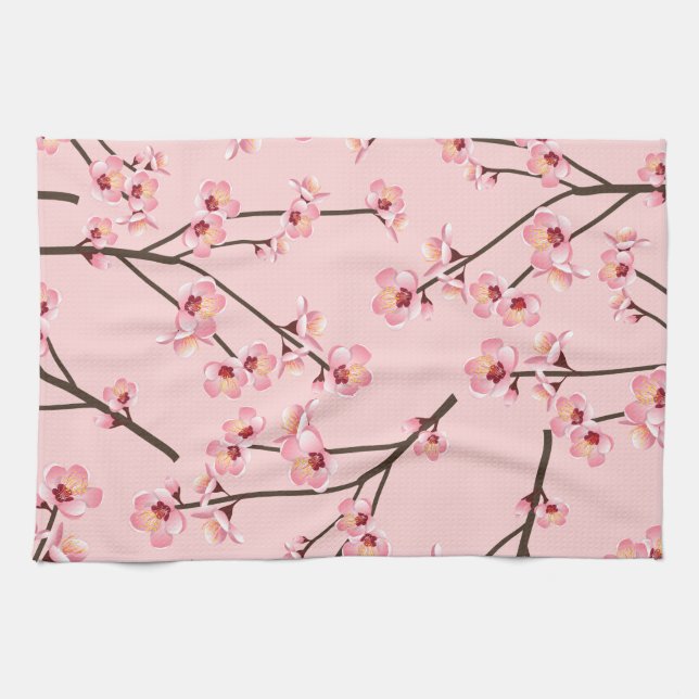 Cherry Blossom Tea Towel (Horizontal)